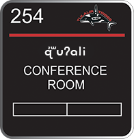 Conference Room sign (Lushootseed)